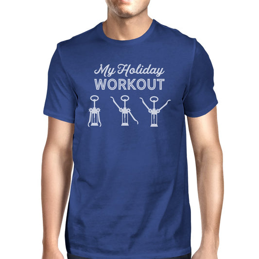 My Holiday Workout Mens Royal Blue Shirt - Men’s Fashion - Men’s Clothing - Tops & Tees - T-Shirts