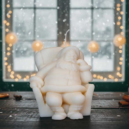 Napping Santa Candle Soy Wax Candle Christmas Candle - Home & Garden - Home Decor - Candles & Holders