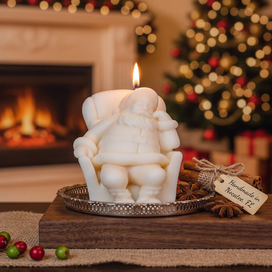 Napping Santa Candle Soy Wax Candle Christmas Candle - Sweater Weather - Home & Garden - Home Decor - Candles & Holders