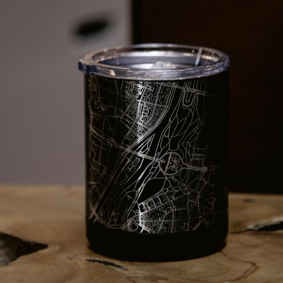 Nashville - Tennessee Map Insulated Cup in Matte Black - Drinkware