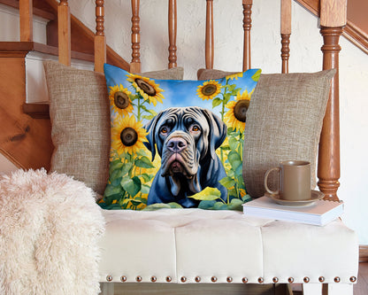 Neapolitan Mastiff in Sunflowers Throw Pillow - One Color / One Size - Home & Garden - Home Textile - Pillows