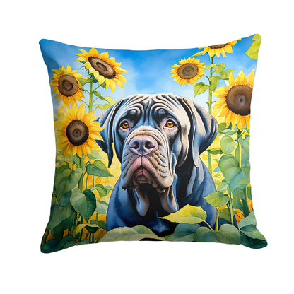 Neapolitan Mastiff in Sunflowers Throw Pillow - One Color / One Size - Home & Garden - Home Textile - Pillows