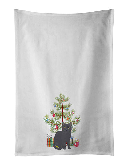 Nebelung Cat Christmas Kitchen Towel Set of 2 - One Color / One Size - Home & Garden - Home Textile - Towels