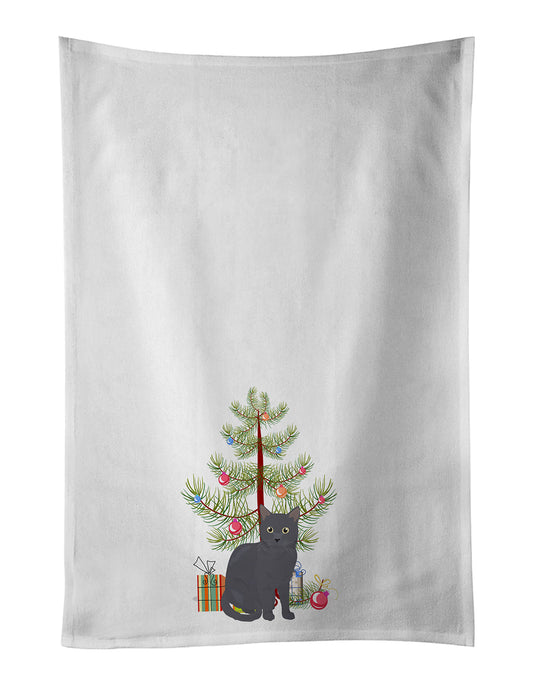 Nebelung Cat Christmas Kitchen Towel Set of 2 - One Color / One Size - Home & Garden - Home Textile - Towels