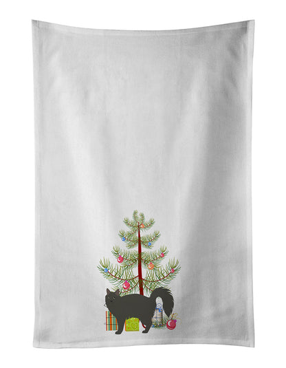 Nebelung Cat Christmas Kitchen Towel Set of 2 - One Color / One Size - Home & Garden - Home Textile - Towels