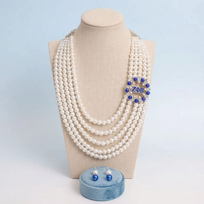 Necklace White Pearl ZPB Set for Women