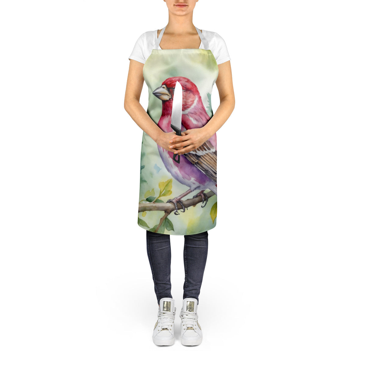 New Hampshire Purple Finch Apron - One Color / One Size - Home & Garden - Kitchen Dining & Bar - Table Decoration &