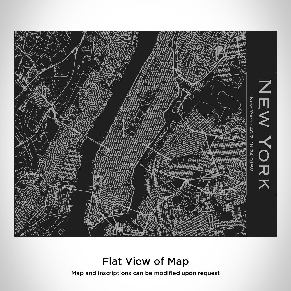 New York - New York Map Bottle with Bamboo Top in Matte Black - Drinkware