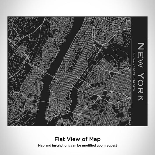New York - New York Map Bottle with Bamboo Top in Matte Black - Drinkware