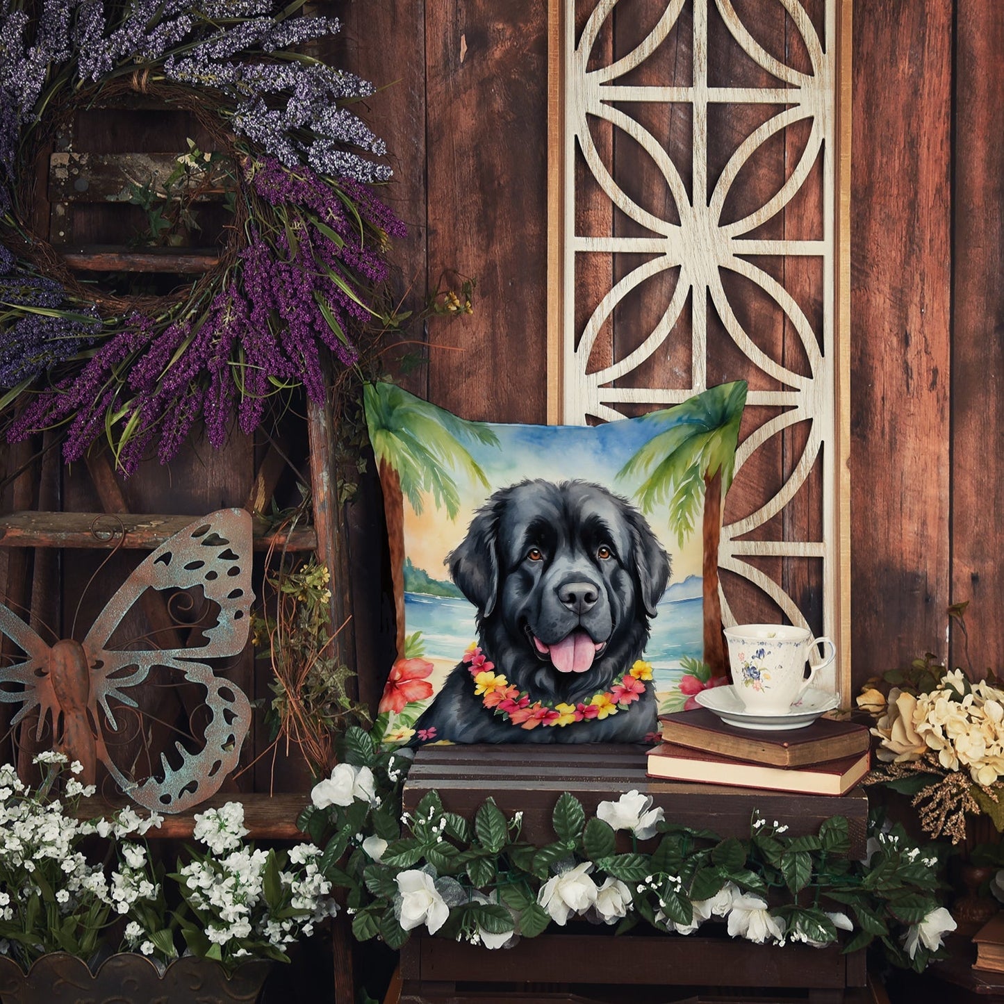 Newfoundland Luau Throw Pillow - One Color / One Size - Home & Garden - Home Textile - Pillows