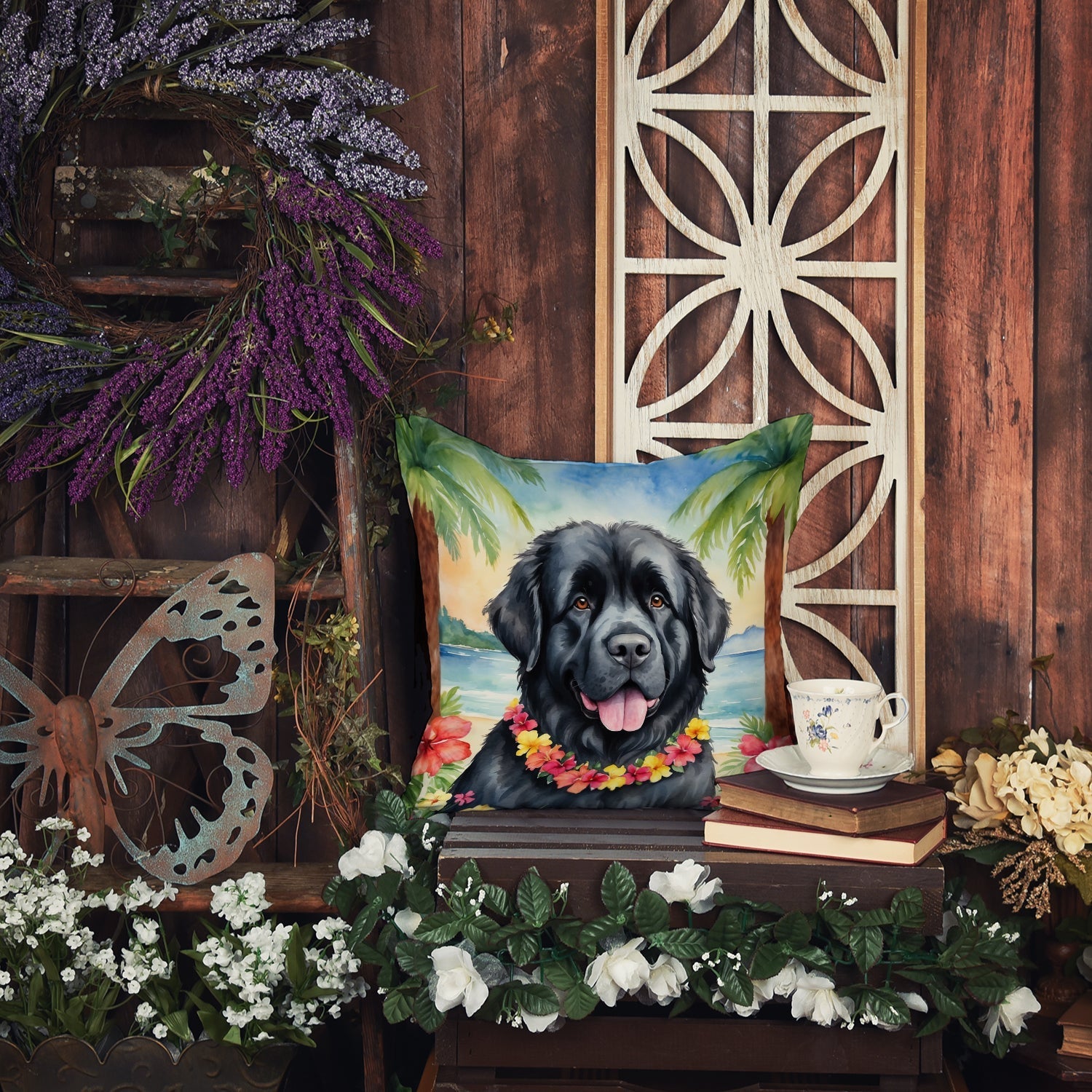 Newfoundland Luau Throw Pillow - One Color / One Size - Home & Garden - Home Textile - Pillows