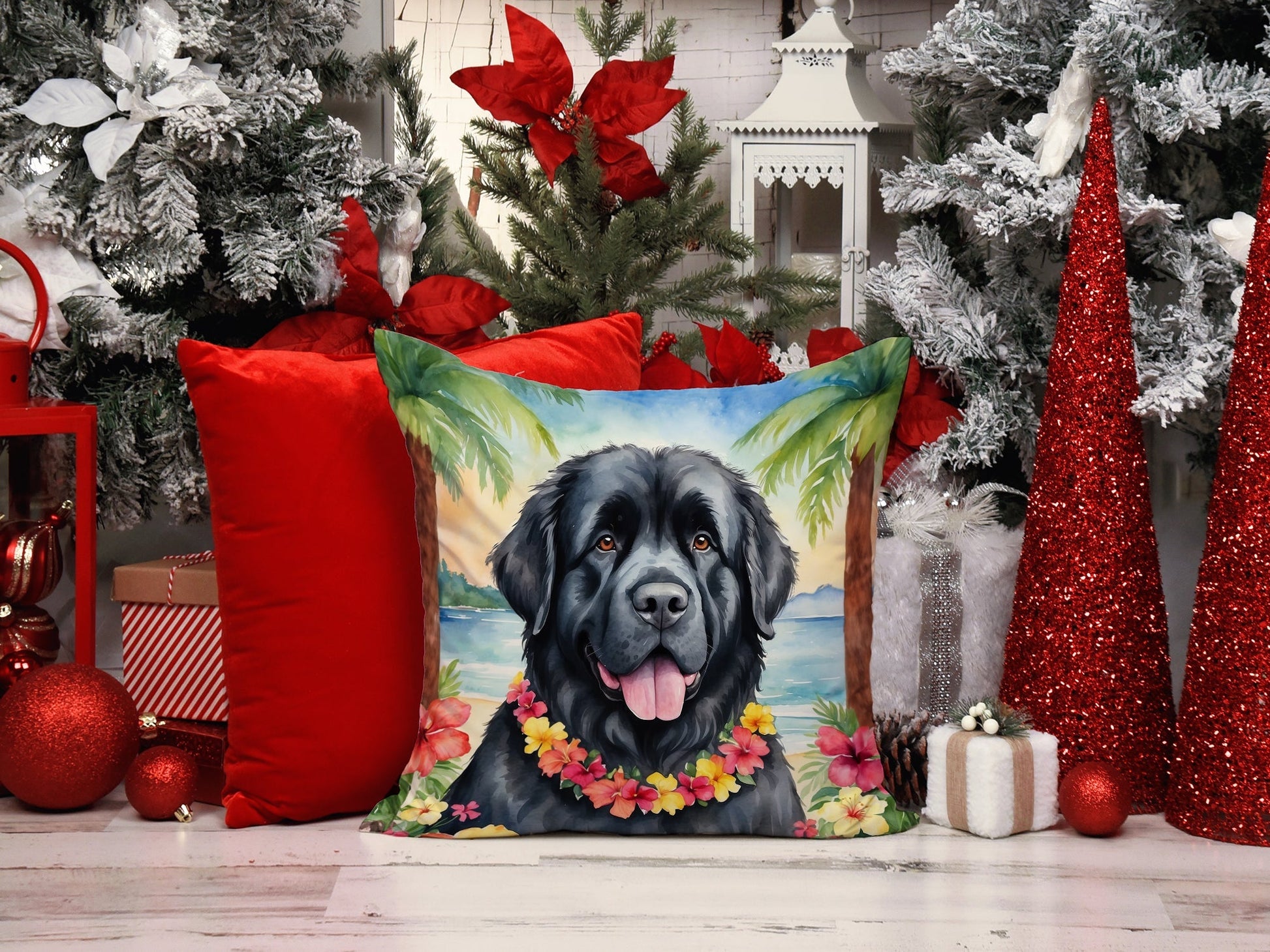 Newfoundland Luau Throw Pillow - One Color / One Size - Home & Garden - Home Textile - Pillows