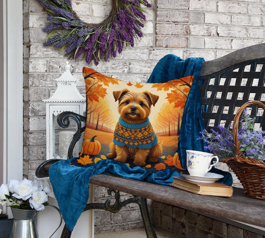 Norfolk Terrier Fall Throw Pillow - One Color / One Size - Home & Garden - Home Textile - Pillows