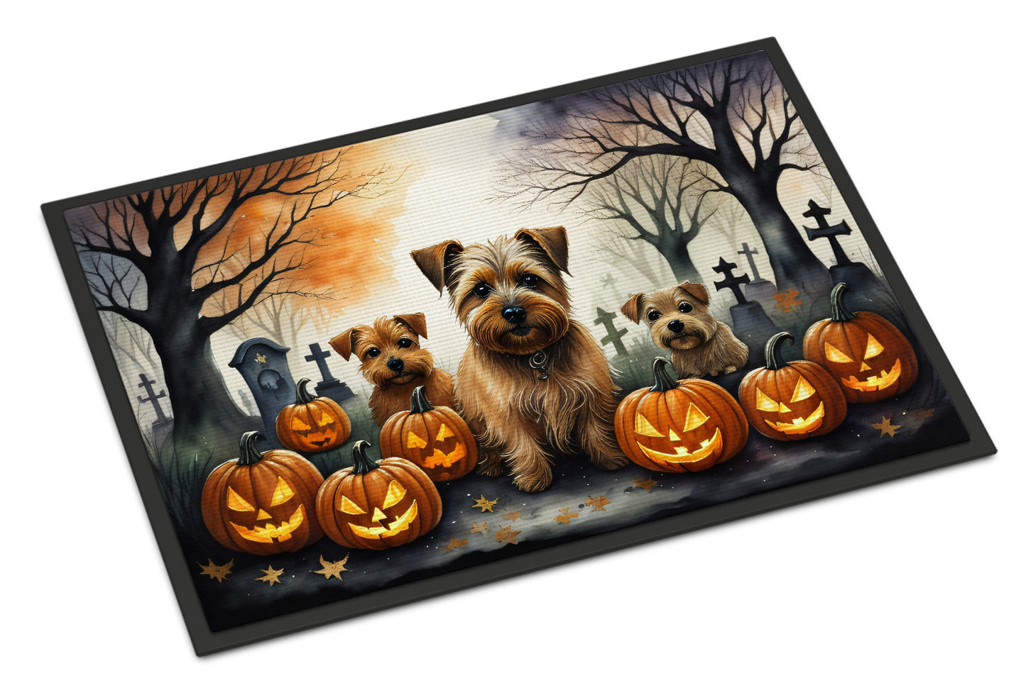 Norfolk Terrier Spooky Halloween Doormat - One Color / One Size - Home & Garden - Home Textile - Carpets & Rugs