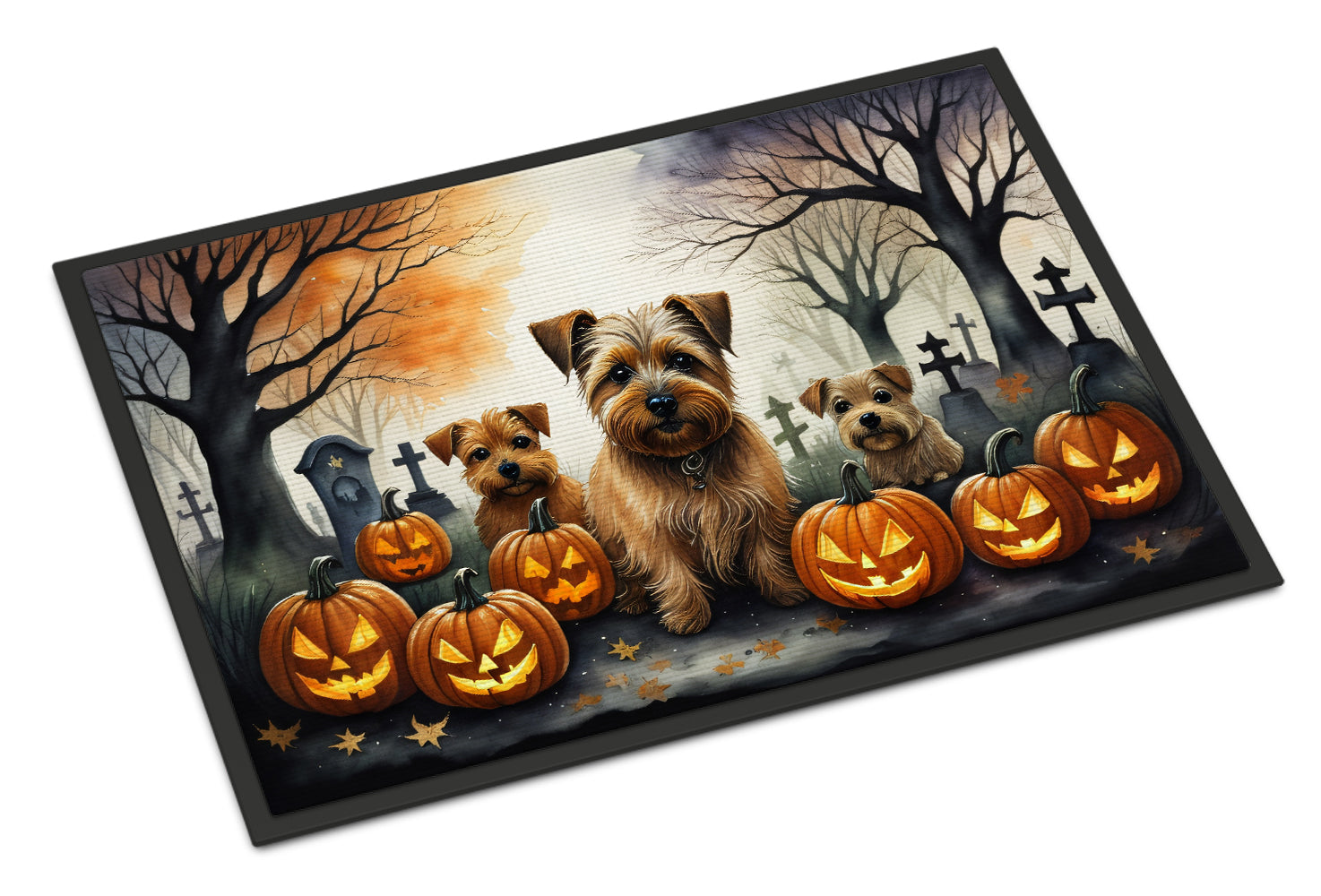 Norfolk Terrier Spooky Halloween Doormat - One Color / One Size - Home & Garden - Home Textile - Carpets & Rugs