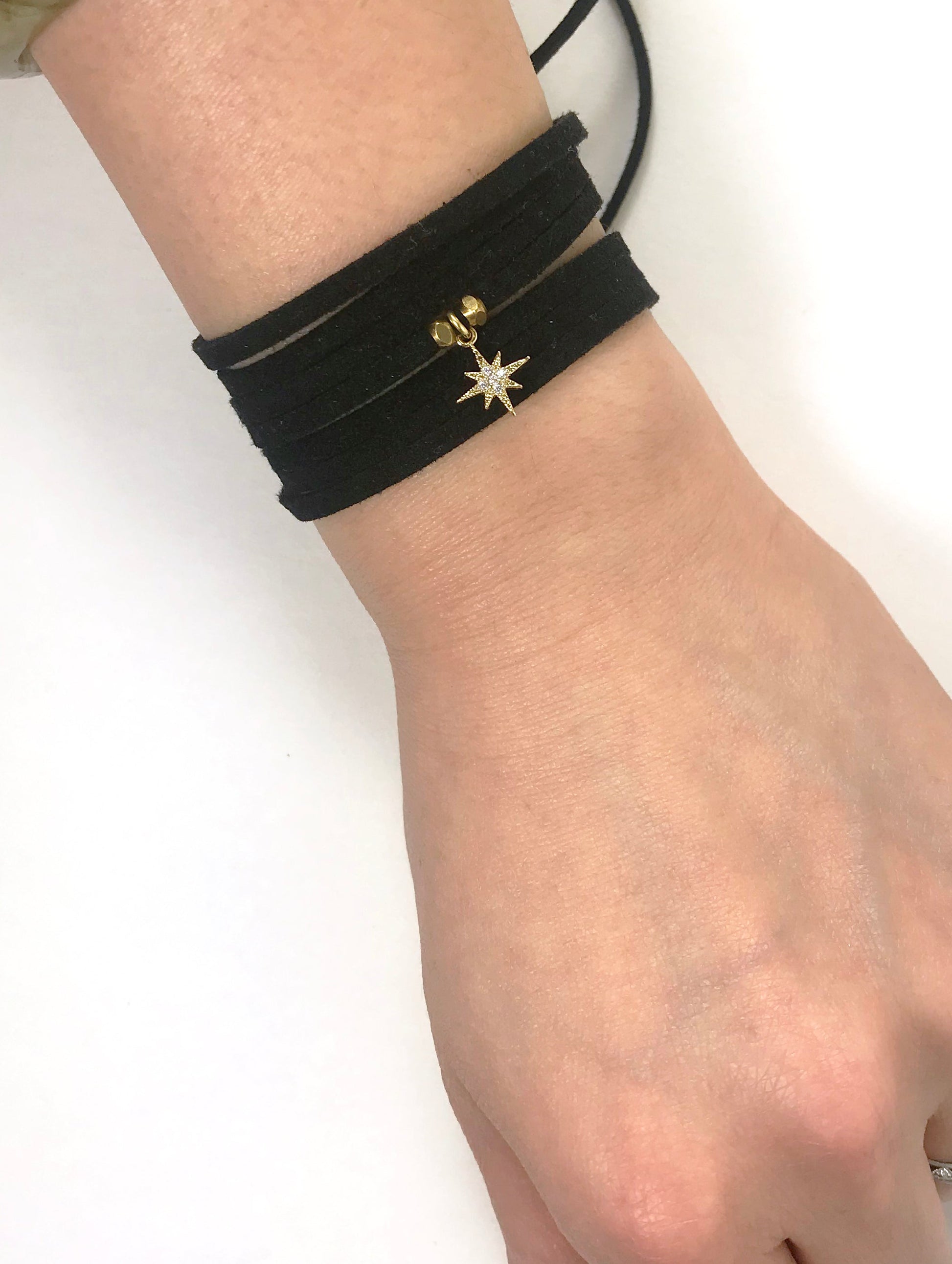 North Star Black Suede Wrap Bracelet - One Color / One Size - Jewelry & Accessories