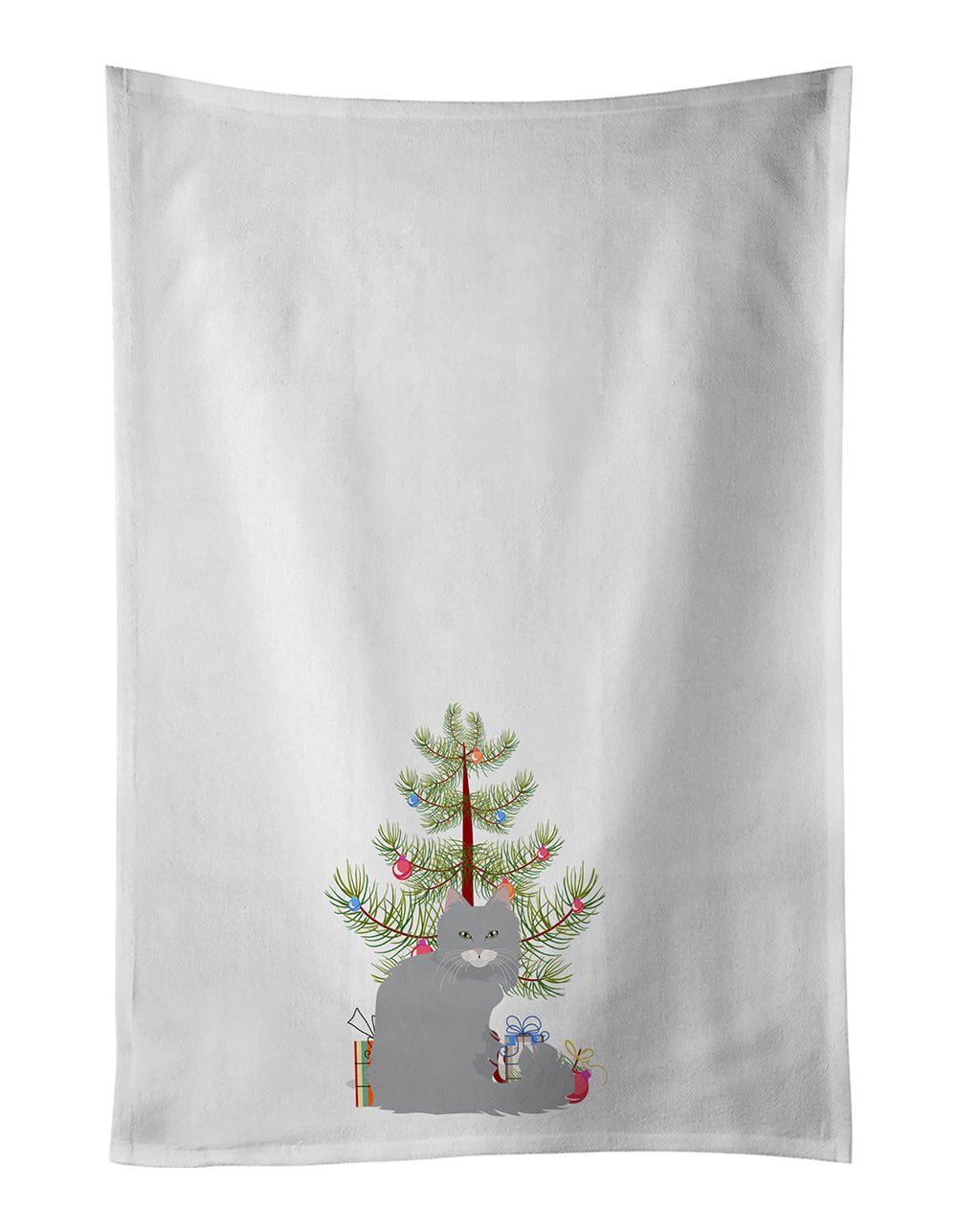 Norwegian Forest Cat Christmas Kitchen Towel Set of 2 - One Color / One Size - Home & Garden - Home Textile - Towels