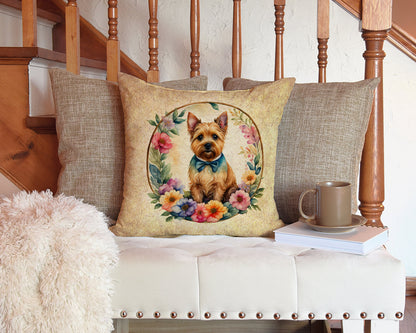 Norwich Terrier and Flowers Throw Pillow - One Color / One Size - Home & Garden - Home Textile - Pillows