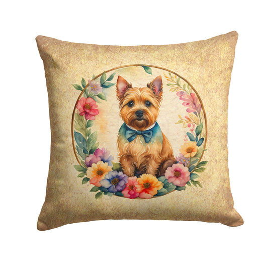 Norwich Terrier and Flowers Throw Pillow - One Color / One Size - Home & Garden - Home Textile - Pillows