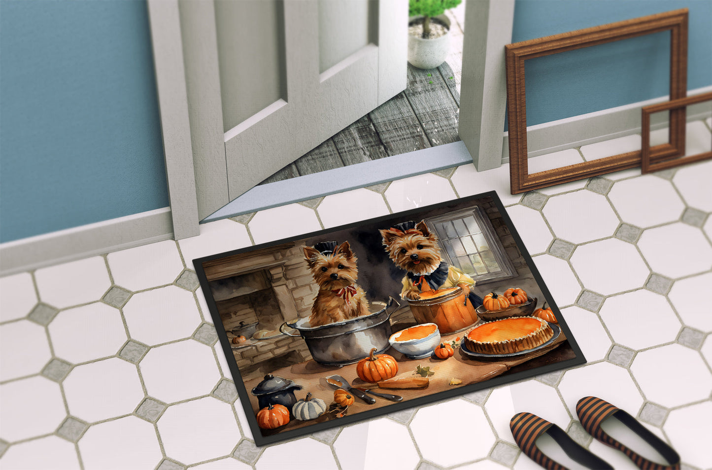Norwich Terrier Fall Kitchen Pumpkins Doormat - One Color / One Size - Home & Garden - Home Textile - Carpets & Rugs