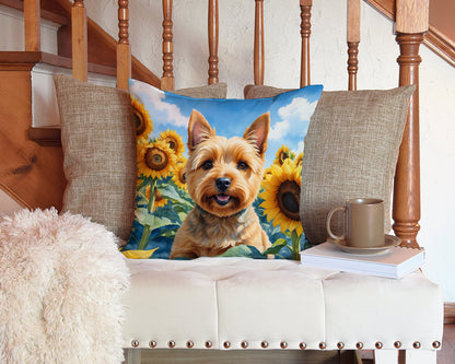 Norwich Terrier in Sunflowers Throw Pillow - One Color / One Size - Home & Garden - Home Textile - Pillows