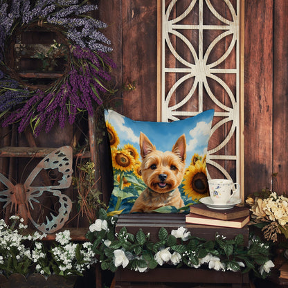 Norwich Terrier in Sunflowers Throw Pillow - One Color / One Size - Home & Garden - Home Textile - Pillows