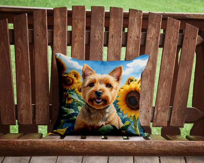 Norwich Terrier in Sunflowers Throw Pillow - One Color / One Size - Home & Garden - Home Textile - Pillows