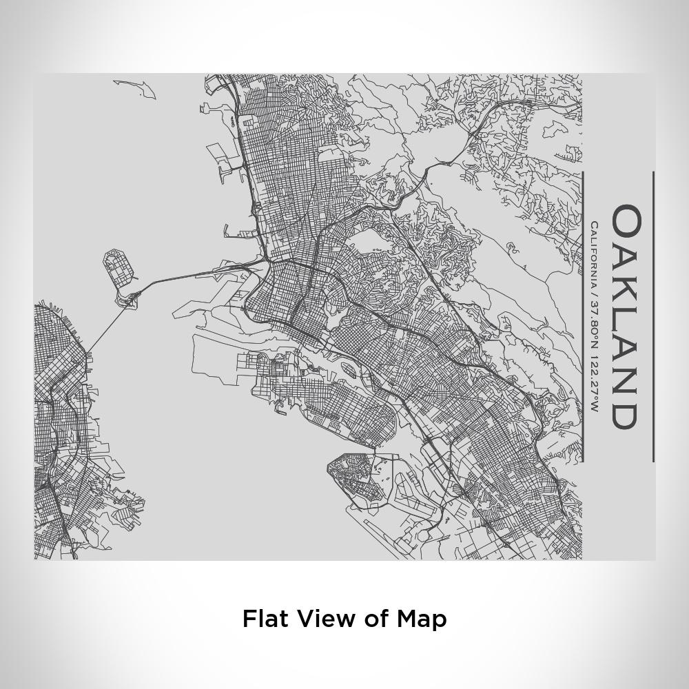 Oakland - California Map Bottle with Bamboo Top - Drinkware