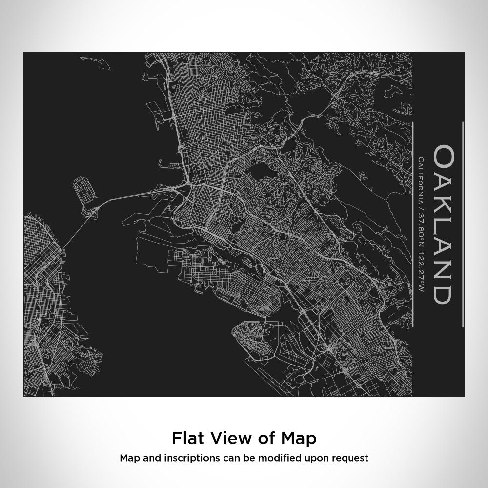 Oakland - California Map Bottle with Bamboo Top in Matte Black - Drinkware