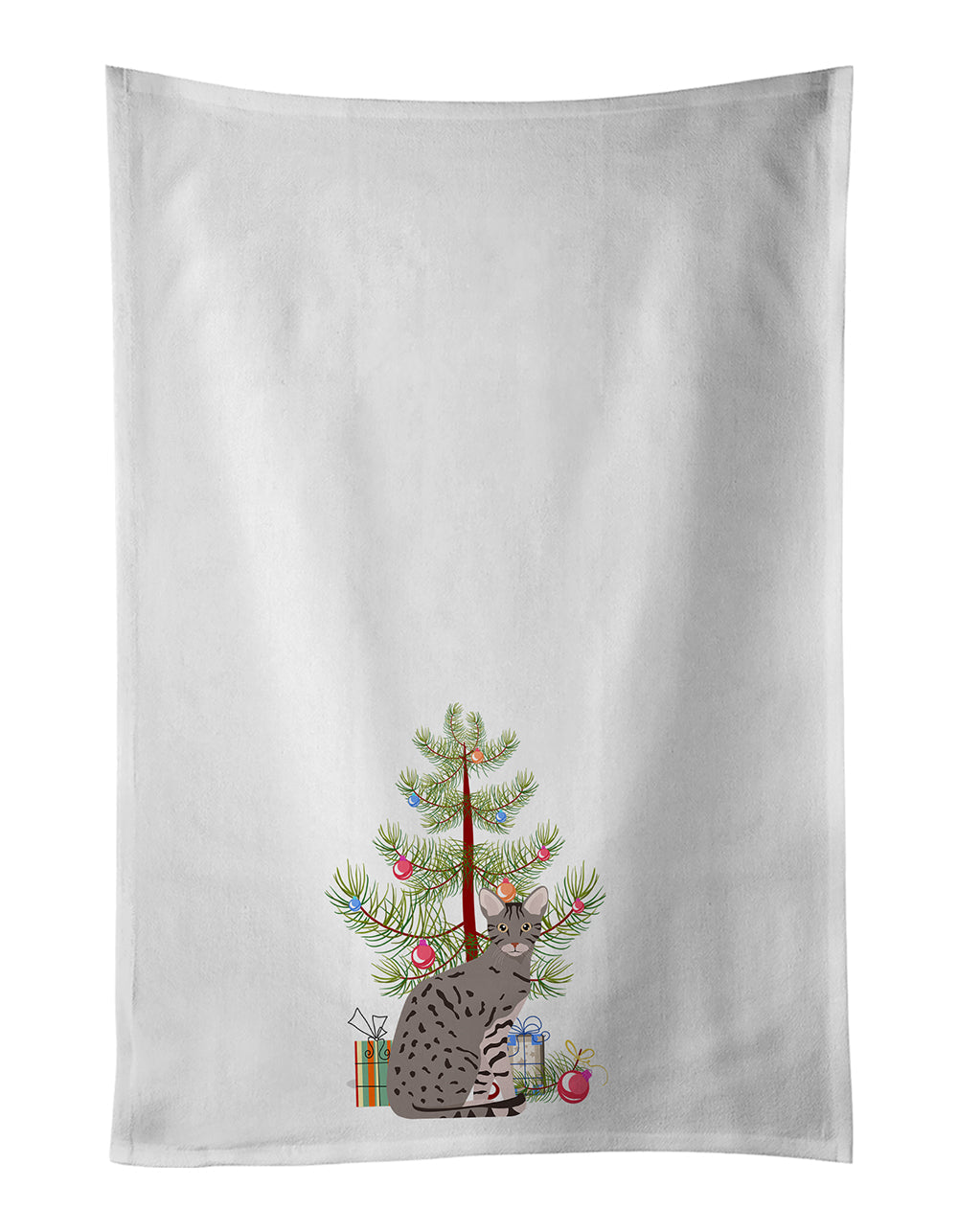Ocicat Cat Christmas Kitchen Towel Set of 2 - One Color / One Size - Home & Garden - Home Textile - Towels