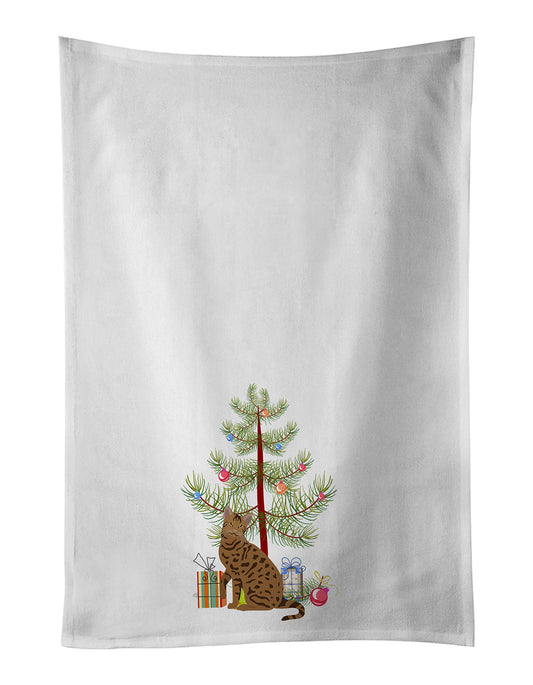 Ocicat Cat Christmas Kitchen Towel Set of 2 - One Color / One Size - Home & Garden - Home Textile - Towels