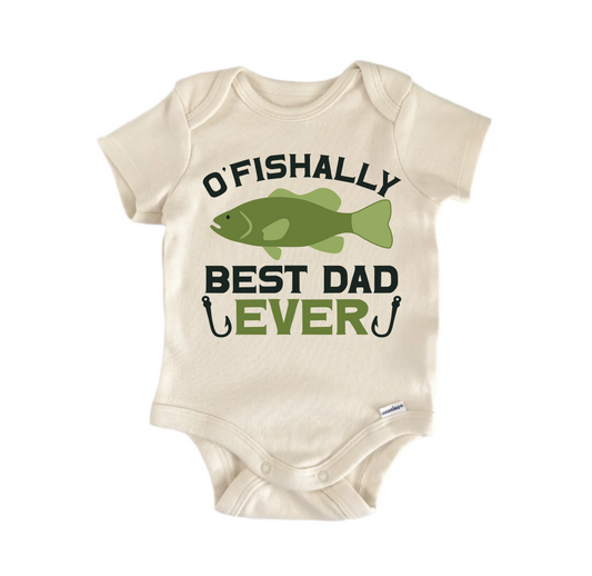 O’Fishally Best Dad Ever Father’s Day - Baby Boy Girl Bodysuit Funny Cute - Kids & Babies - Mother & Kids - Boys’ Baby