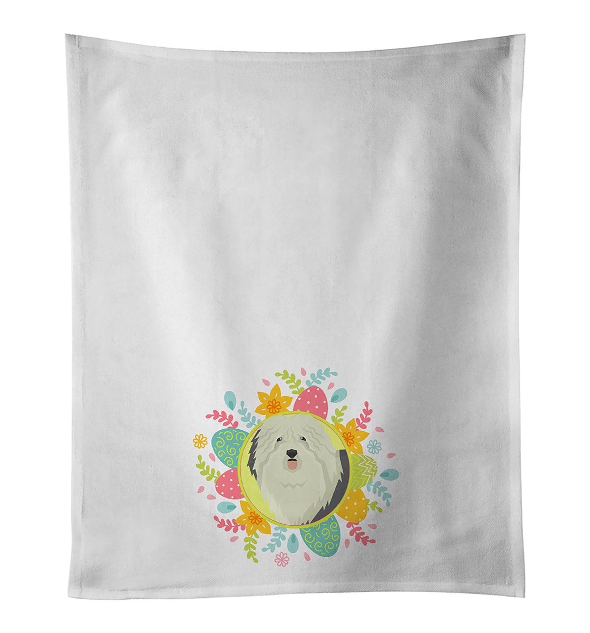 Old English Sheepdog Easter Kitchen Towel Set of 2 - One Color / One Size - Home & Garden - Home Textile - Towels