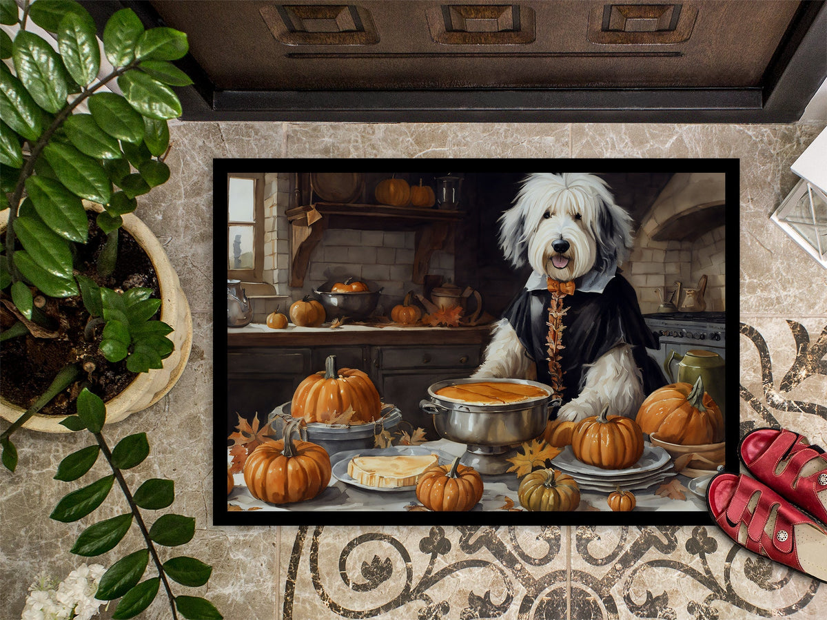 Old English Sheepdog Fall Kitchen Pumpkins Doormat - One Color / One Size - Home & Garden - Home Textile - Carpets &