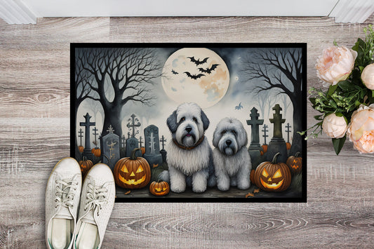 Old English Sheepdog Spooky Halloween Doormat - One Color / One Size - Home & Garden - Home Textile - Carpets & Rugs