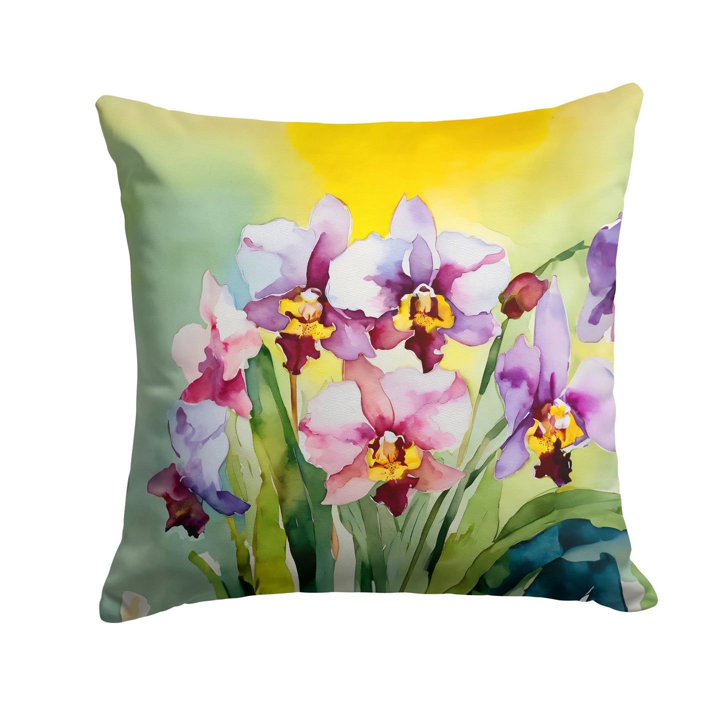 Orchids in Watercolor Throw Pillow - One Color / One Size - Home & Garden - Home Textile - Pillows