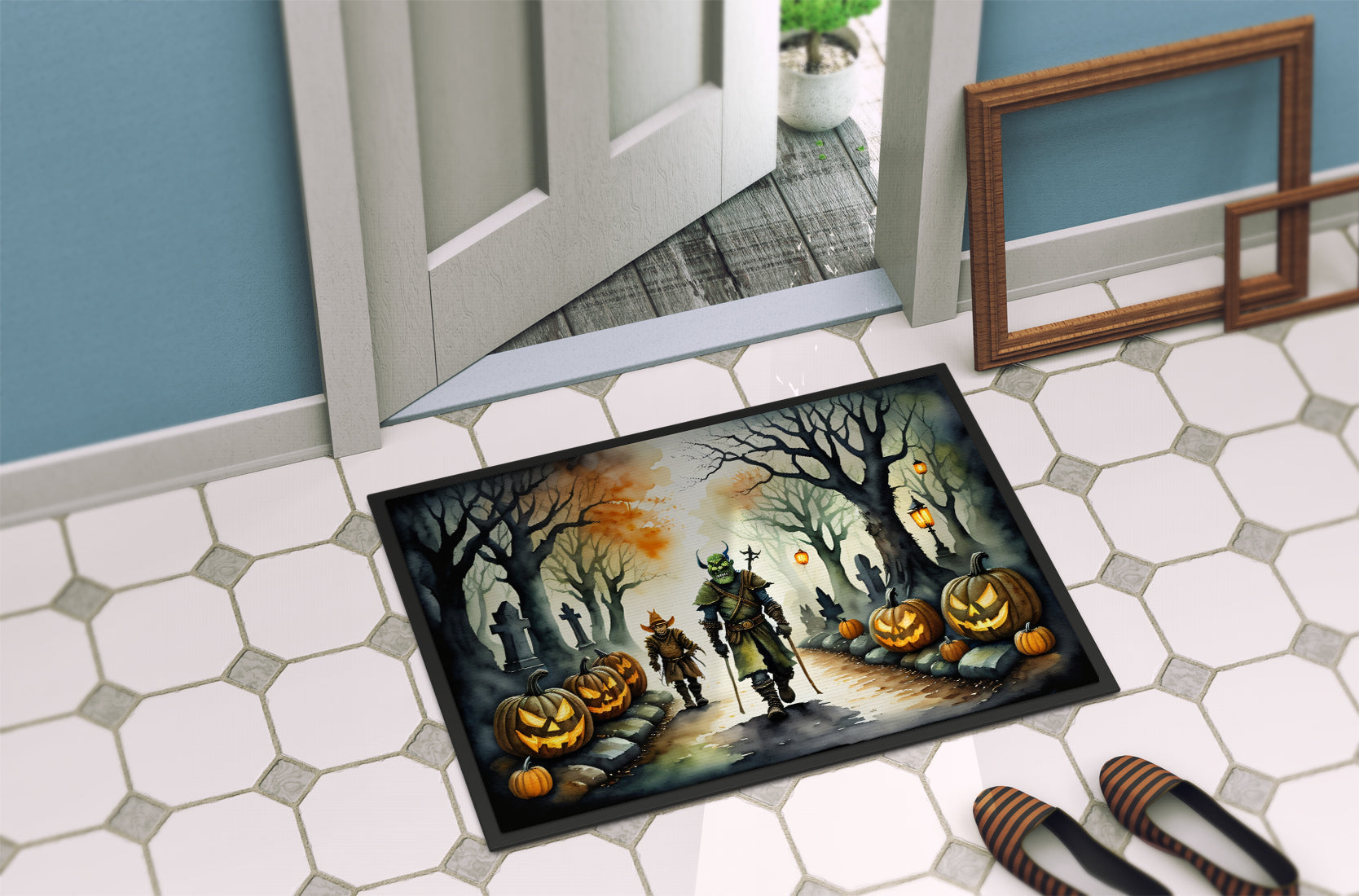 Orcs Spooky Halloween Doormat - One Color / One Size - Home & Garden - Home Textile - Carpets & Rugs