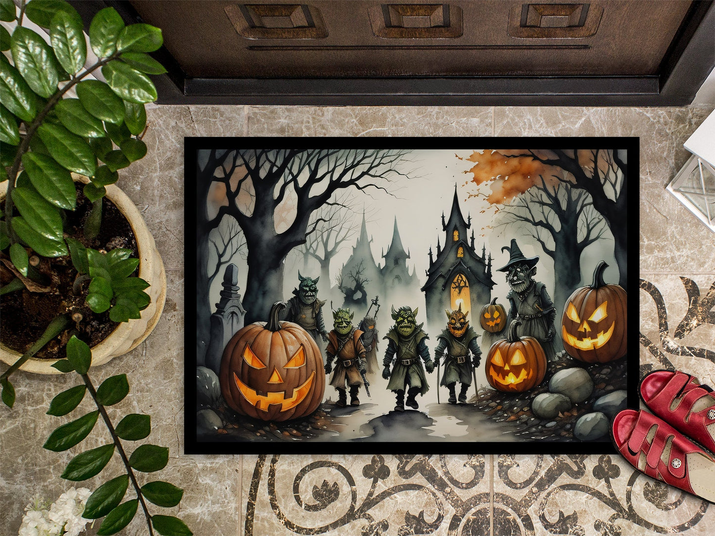 Orcs Spooky Halloween Doormat - One Color / One Size - Home & Garden - Home Textile - Carpets & Rugs