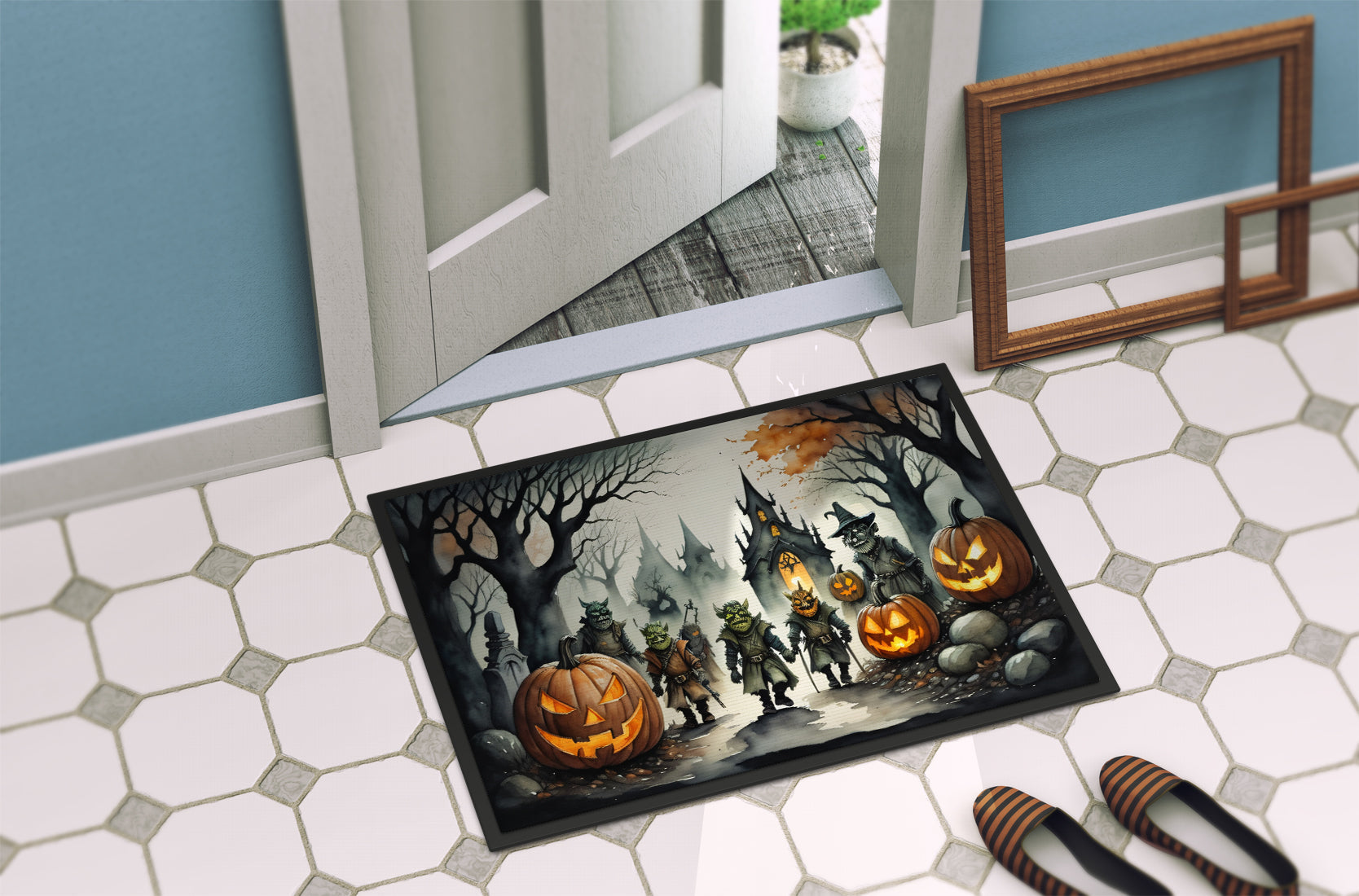 Orcs Spooky Halloween Doormat - One Color / One Size - Home & Garden - Home Textile - Carpets & Rugs