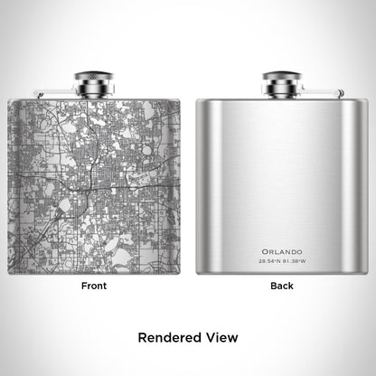 Orlando - Florida Map Hip Flask - Drinkware