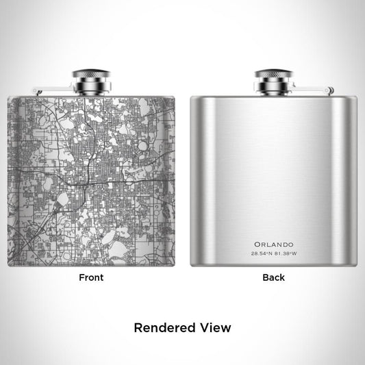 Orlando - Florida Map Hip Flask - Drinkware