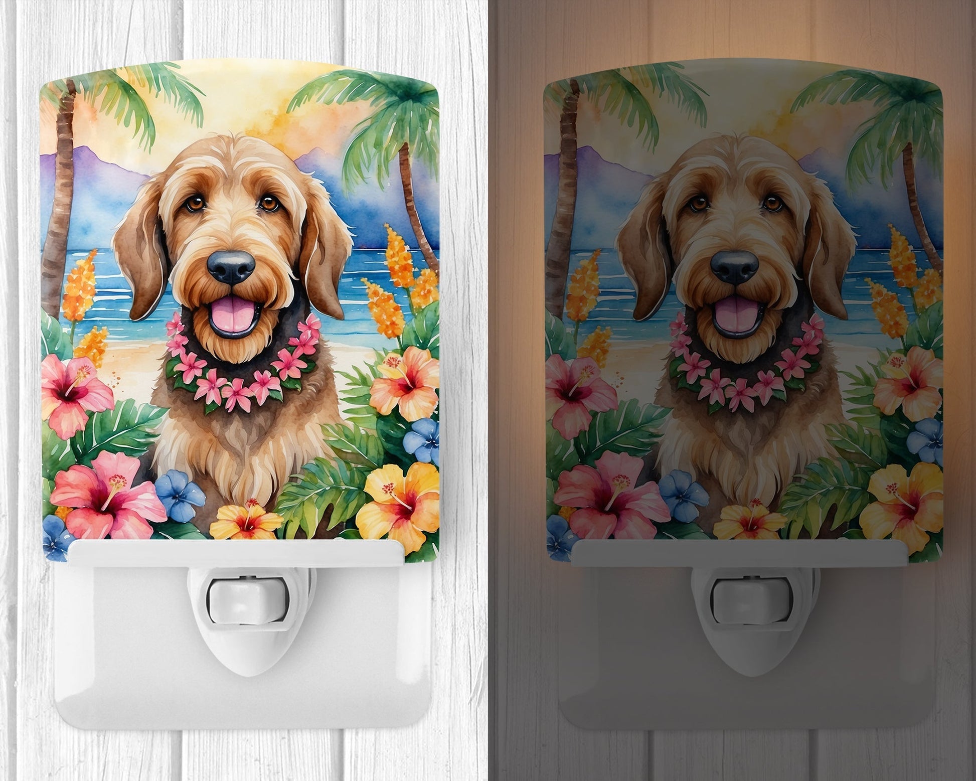Otterhound Luau Ceramic Night Light - One Color / One Size - Home & Garden - Home Improvement - Lights & Lighting