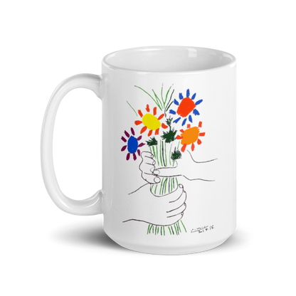 Pablo Picasso Bouquet of Peace 1958 Artwork Mug - 15oz (444mL) - Home & Garden - Kitchen Dining & Bar - Coffeeware
