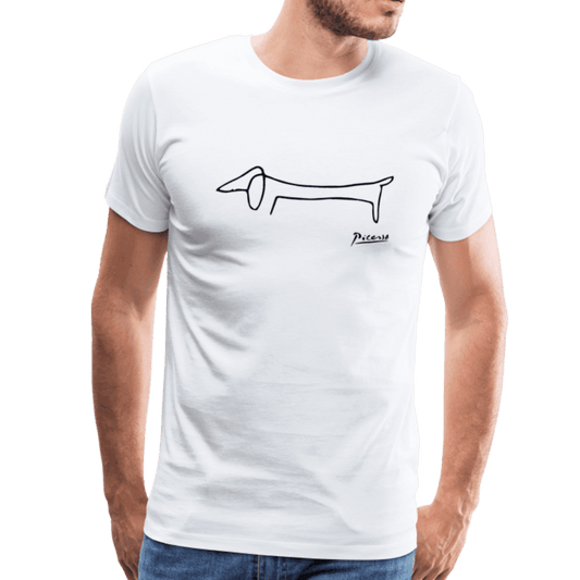 Pablo Picasso Dachshund Dog (Lump) Artwork T-Shirt - Men’s Fashion - Men’s Clothing - Shirts - Short Sleeve Shirts