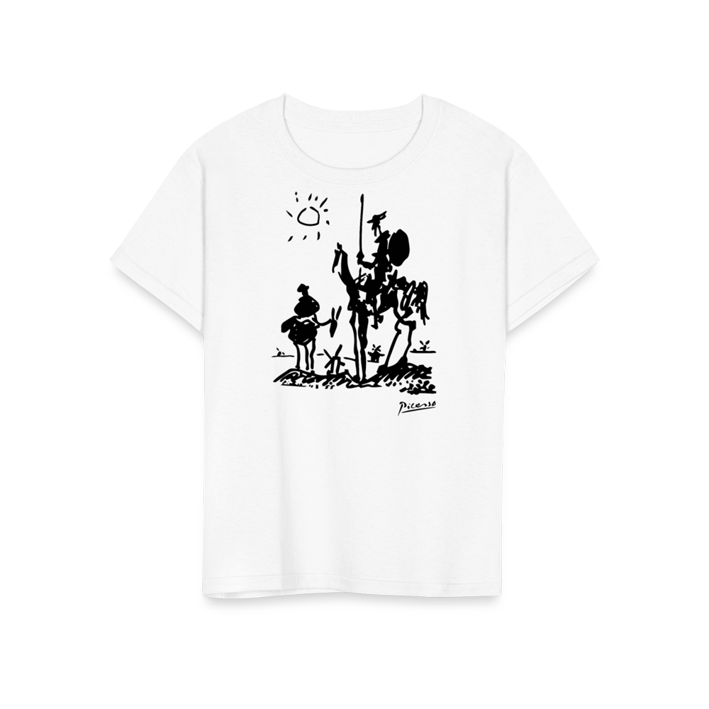 Pablo Picasso Don Quixote of La Mancha 1955 Artwork T-Shirt - Youth / Navy / S - Men’s Fashion - Men’s Clothing