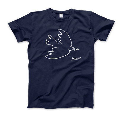 Pablo Picasso Dove of Peace 1949 Artwork T-Shirt - Men / Navy / Small - Men’s Fashion - Men’s Clothing - Shirts - Short