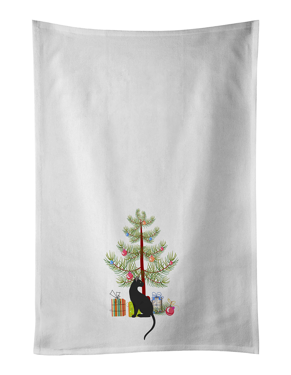 Pantherette Cat Christmas Kitchen Towel Set of 2 - One Color / One Size - Home & Garden - Home Textile - Towels