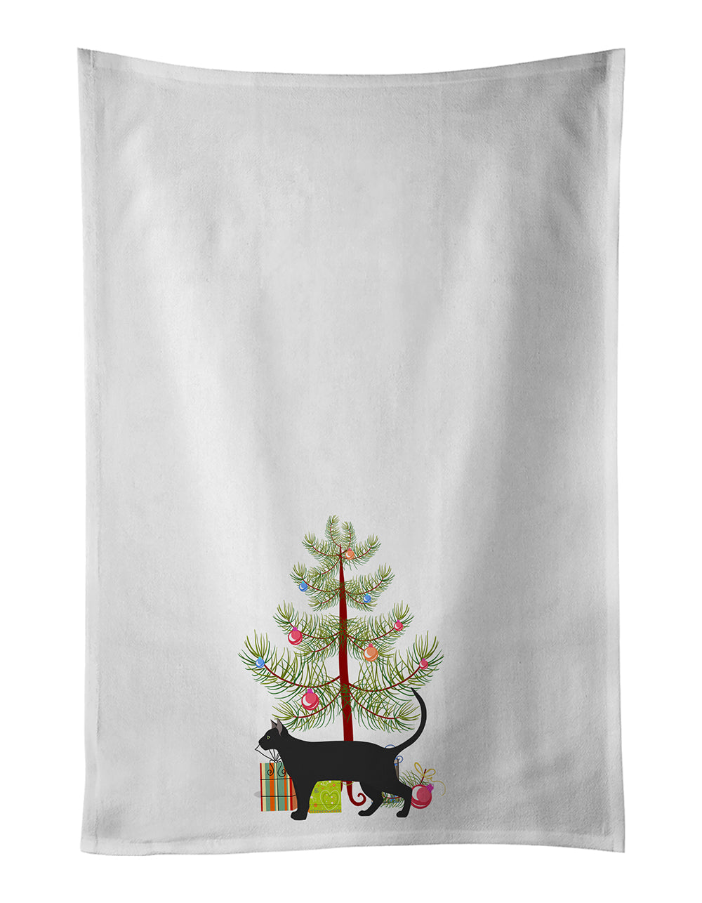 Pantherette Cat Christmas Kitchen Towel Set of 2 - One Color / One Size - Home & Garden - Home Textile - Towels