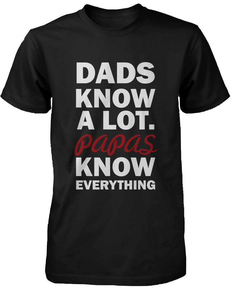 Papas Know Everything Funny Grandfather T-Shirt for X-Mas Cute Grandpa Tee - Men’s Fashion - Men’s Clothing - Tops &