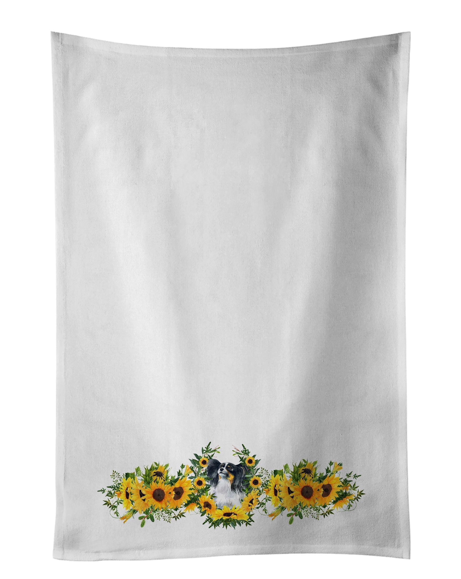 Papillon in Sunflowers Kitchen Towel Set of 2 - One Color / One Size - Home & Garden - Home Textile - Towels